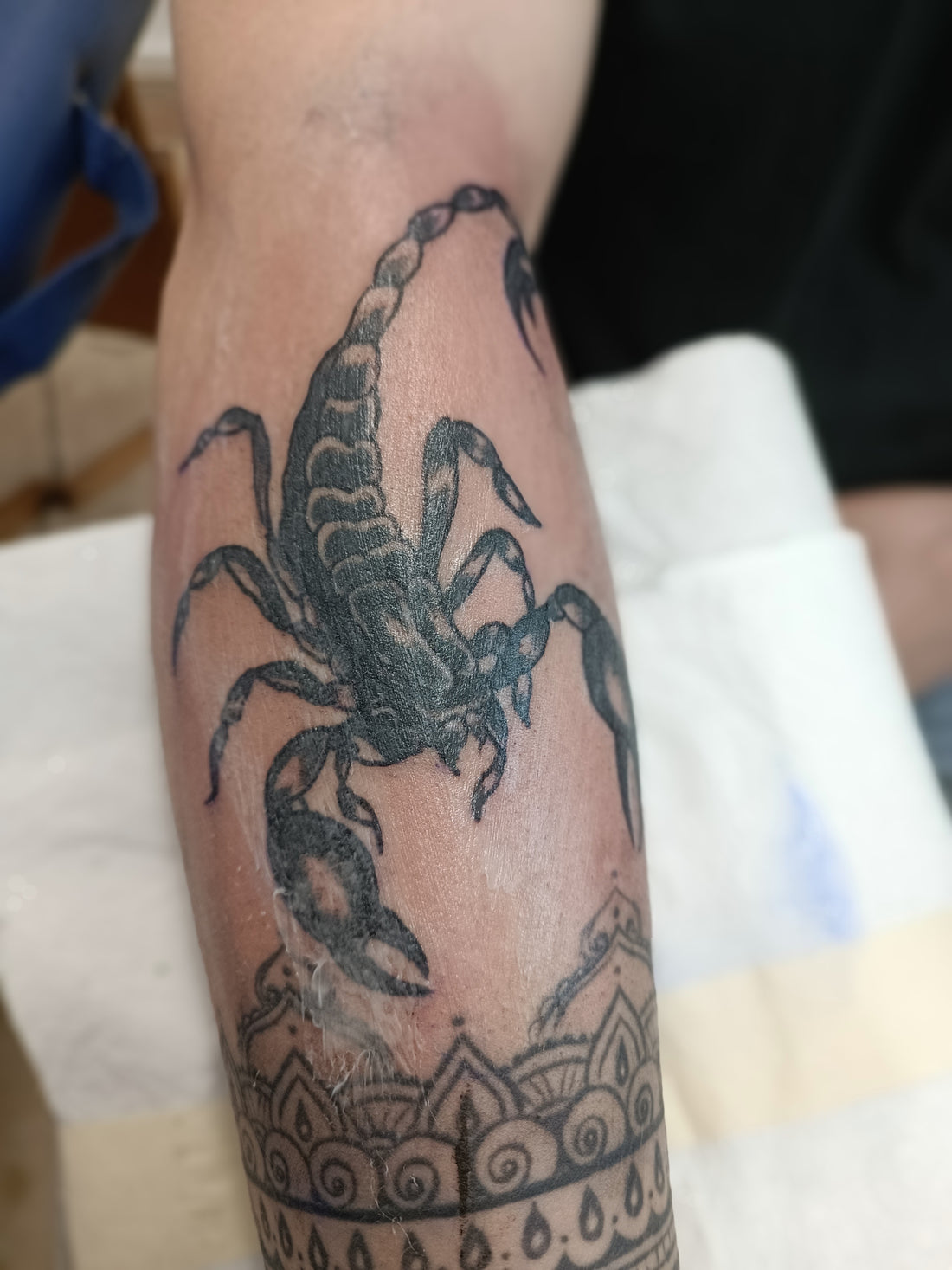 Tatuaje recién hecho